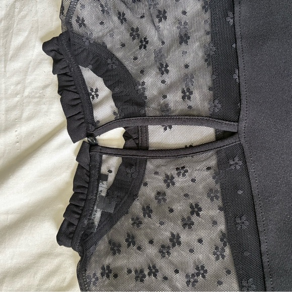 Elegant Black Sheer Sleeve Top, Worn Once! - Picture 7 of 8